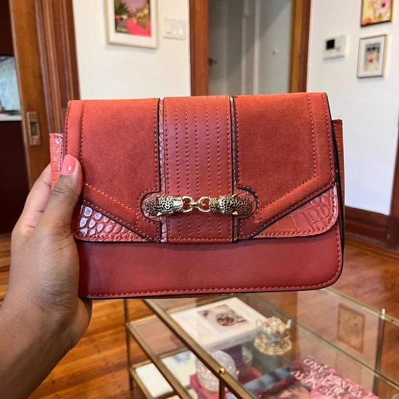 Topshop Bags Orange Suede Topshop Crossbody Poshmark